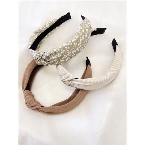 3 pc Cottage Style Headband Set - Picture 3 of 5